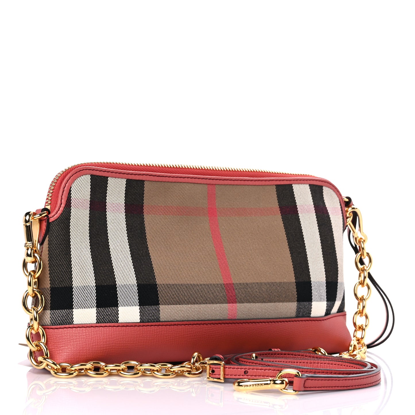 Derby House Check Abingdon Convertible Clutch Cinnamon Red