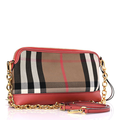Burberry Derby House Check Abingdon Convertible Clutch Cinnamon Red 3 of 11