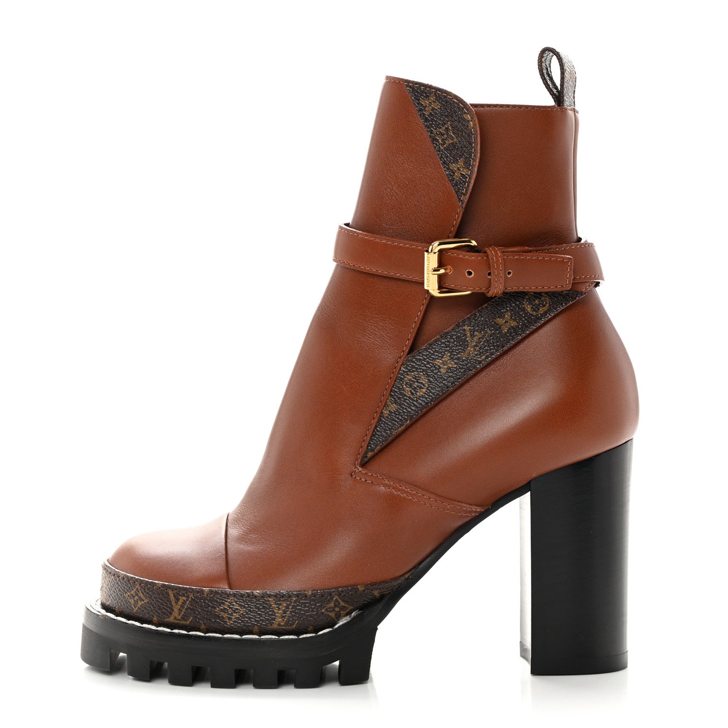 Louis Vuitton Calfskin Monogram Star Trail Ankle Boots 36.5 Cognac 1 of 9