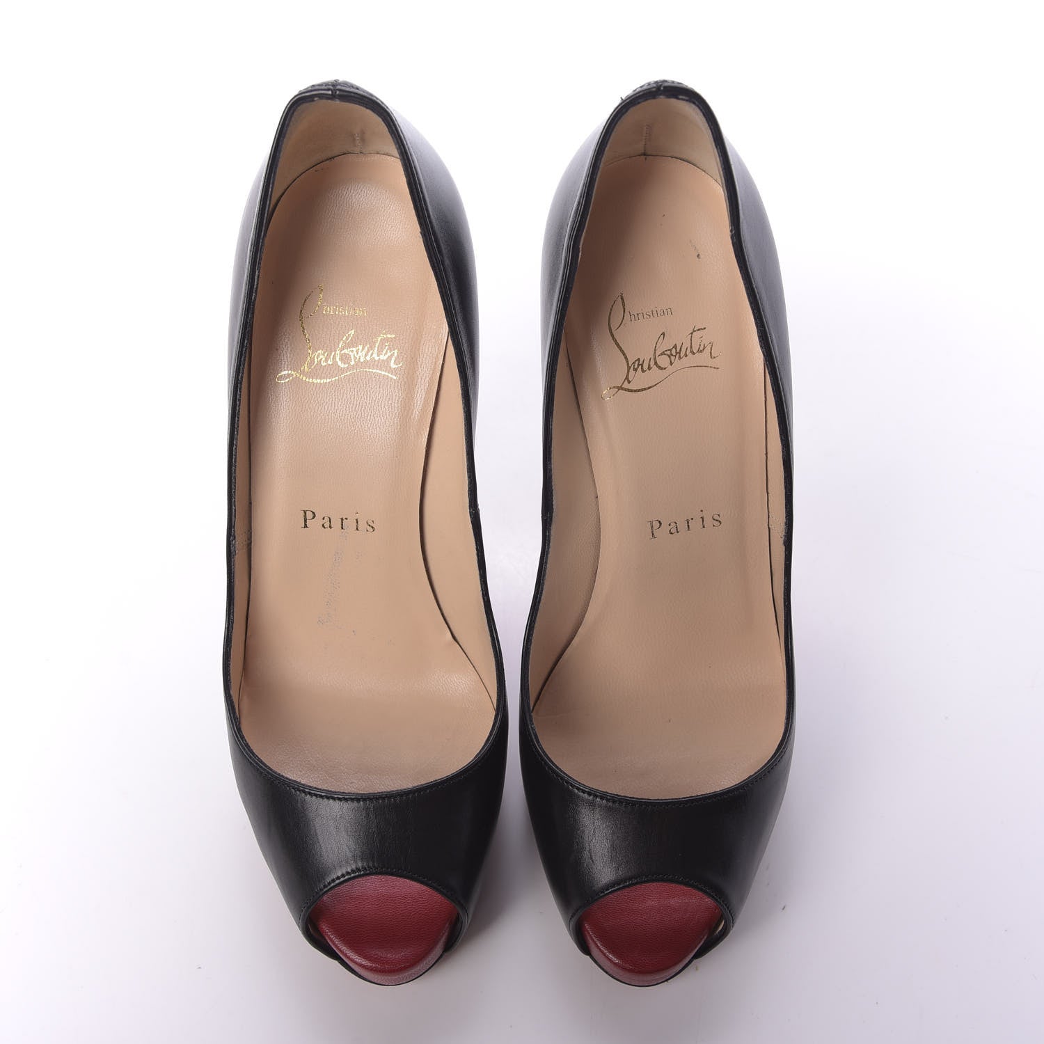 Christian Louboutin Kid Very Prive 120 Pumps 35 Black Red 5 of 11