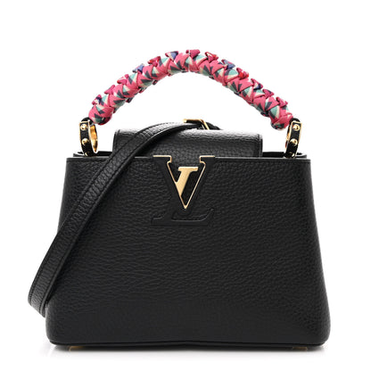 Louis Vuitton Taurillon Braided Capucines Mini Black 1 of 12