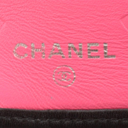 Chanel Calfskin Quilted Cambon Yen Wallet Black White 7 of 9