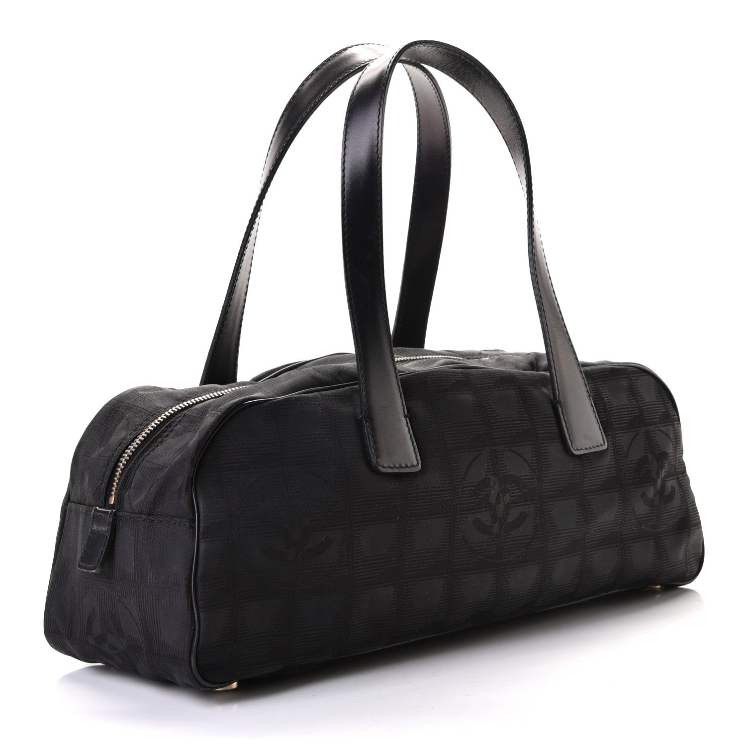 Chanel Nylon Travel Bowler Black 2 of 9