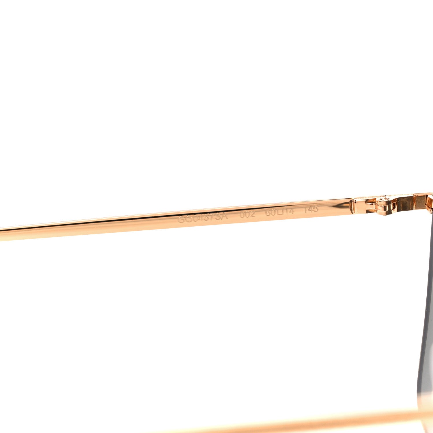Gucci Square Frame GG0437SA Sunglasses Gold 5 of 8