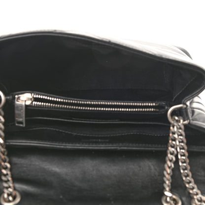 Saint Laurent Calfskin Y Quilted Monogram Small Loulou Chain Satchel Black 4 of 10