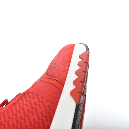 Hermes Knit Goatskin Womens Addict Sneakers 36 Rouge Bali 12 of 18