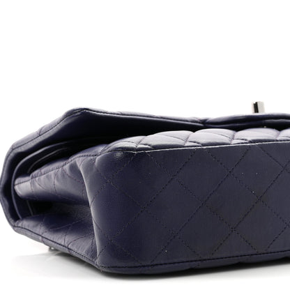 Chanel Lambskin Quilted Medium Double Flap Dark Purple 9 of 10
