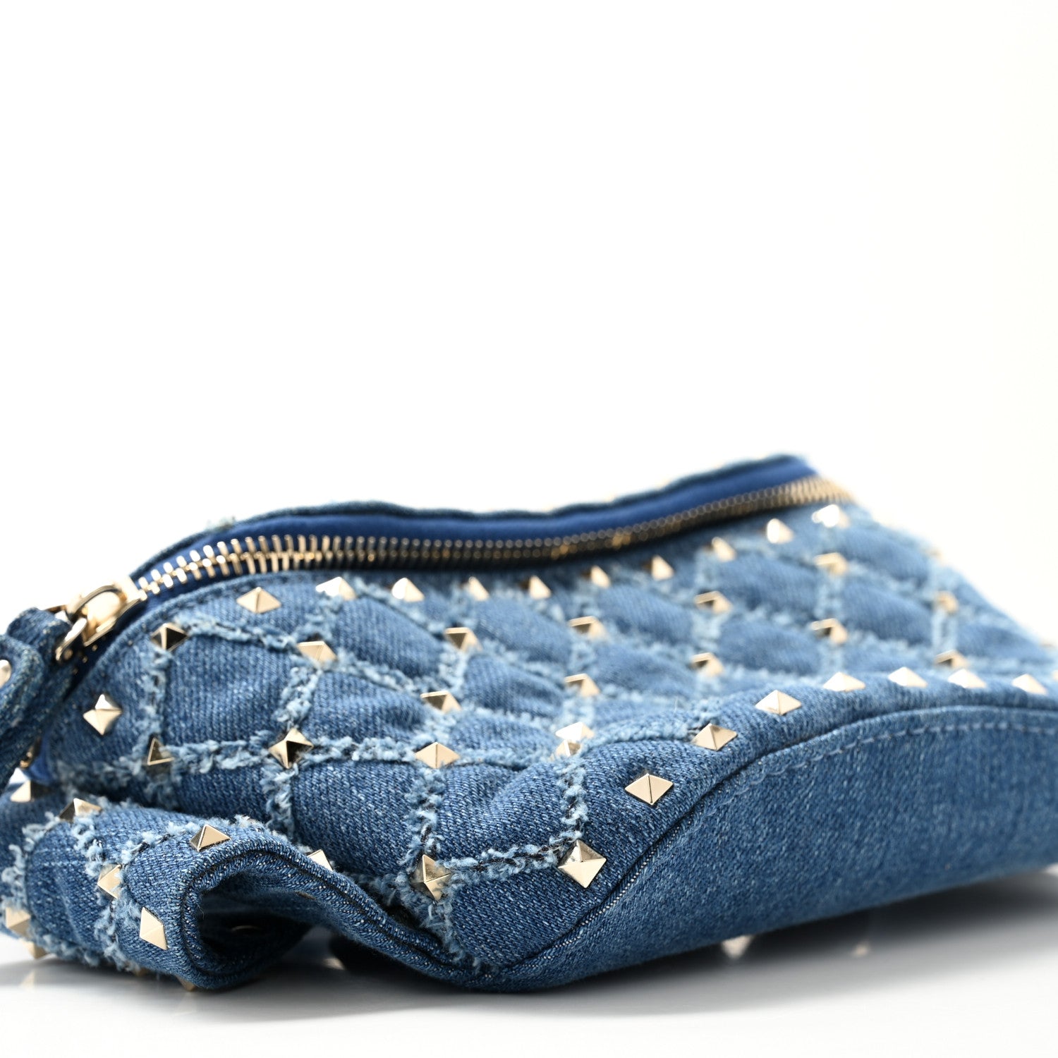 Valentino Garavani Denim Rockstud Spike Belt Bag Denim 8 of 9