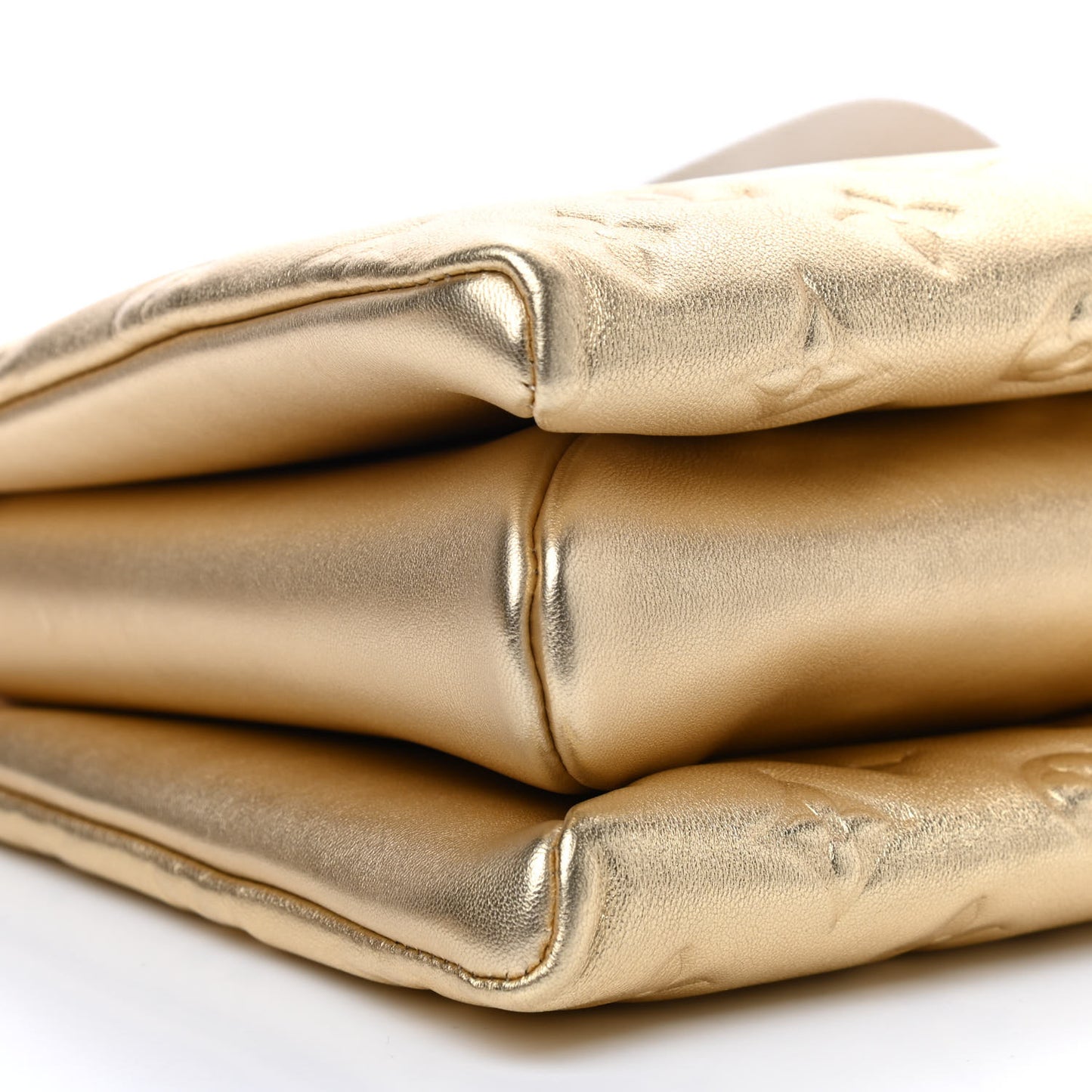 Lambskin Embossed Monogram Coussin PM Gold