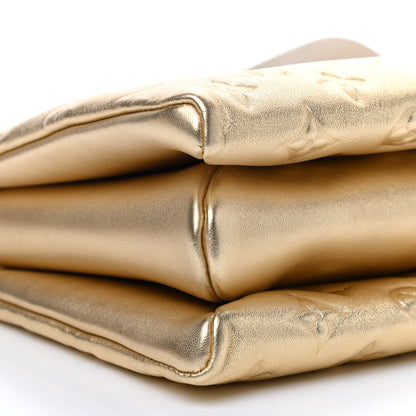 Louis Vuitton Lambskin Embossed Monogram Coussin PM Gold 7 of 8