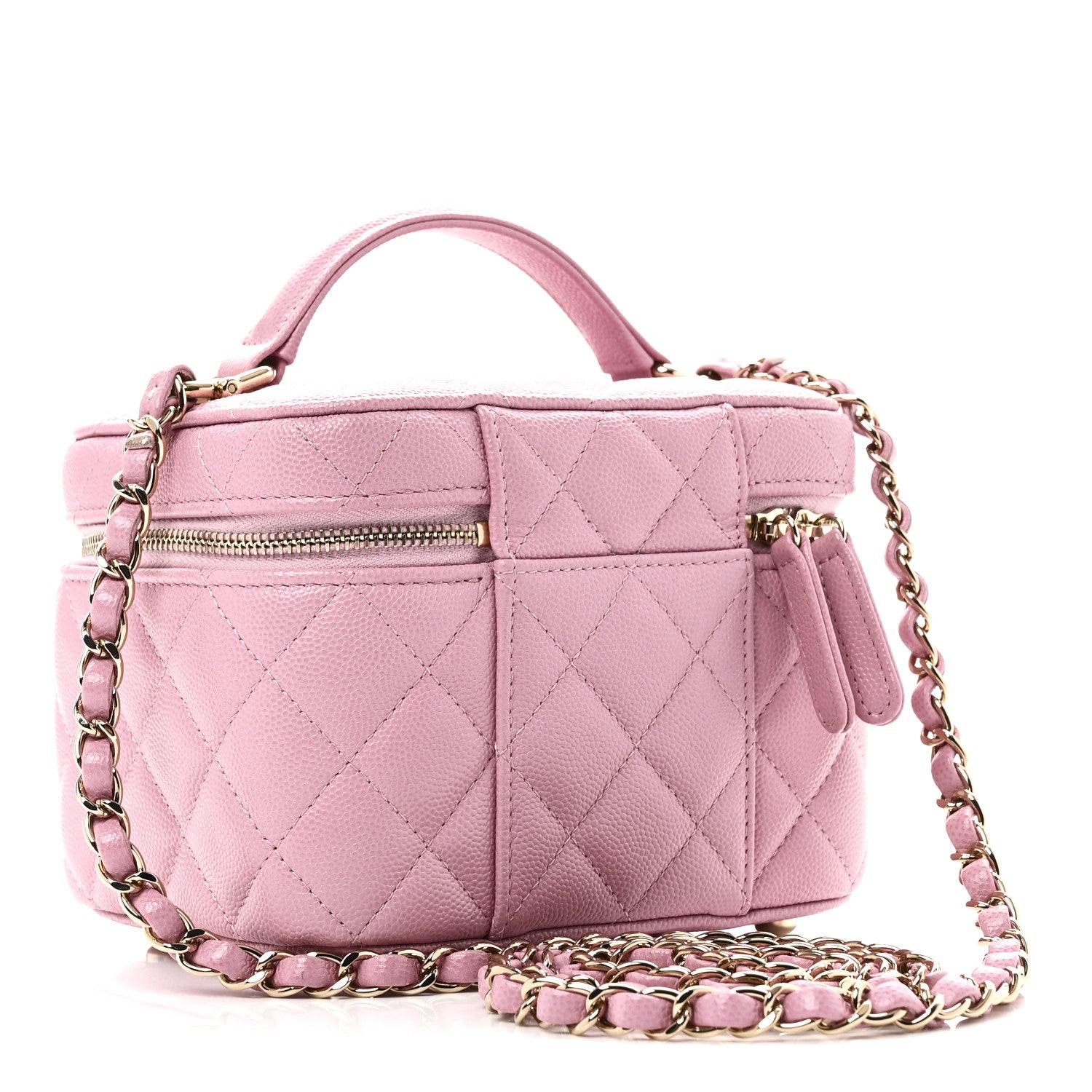 Chanel Caviar Quilted Small CC Vanity Case Pink 3 of 11