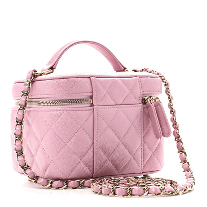 Chanel Caviar Quilted Small CC Vanity Case Pink 3 of 11