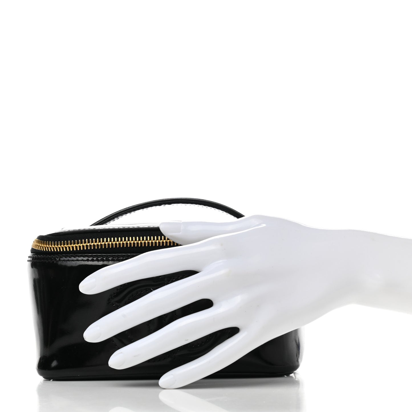 Patent Vanity Cosmetic Case Black