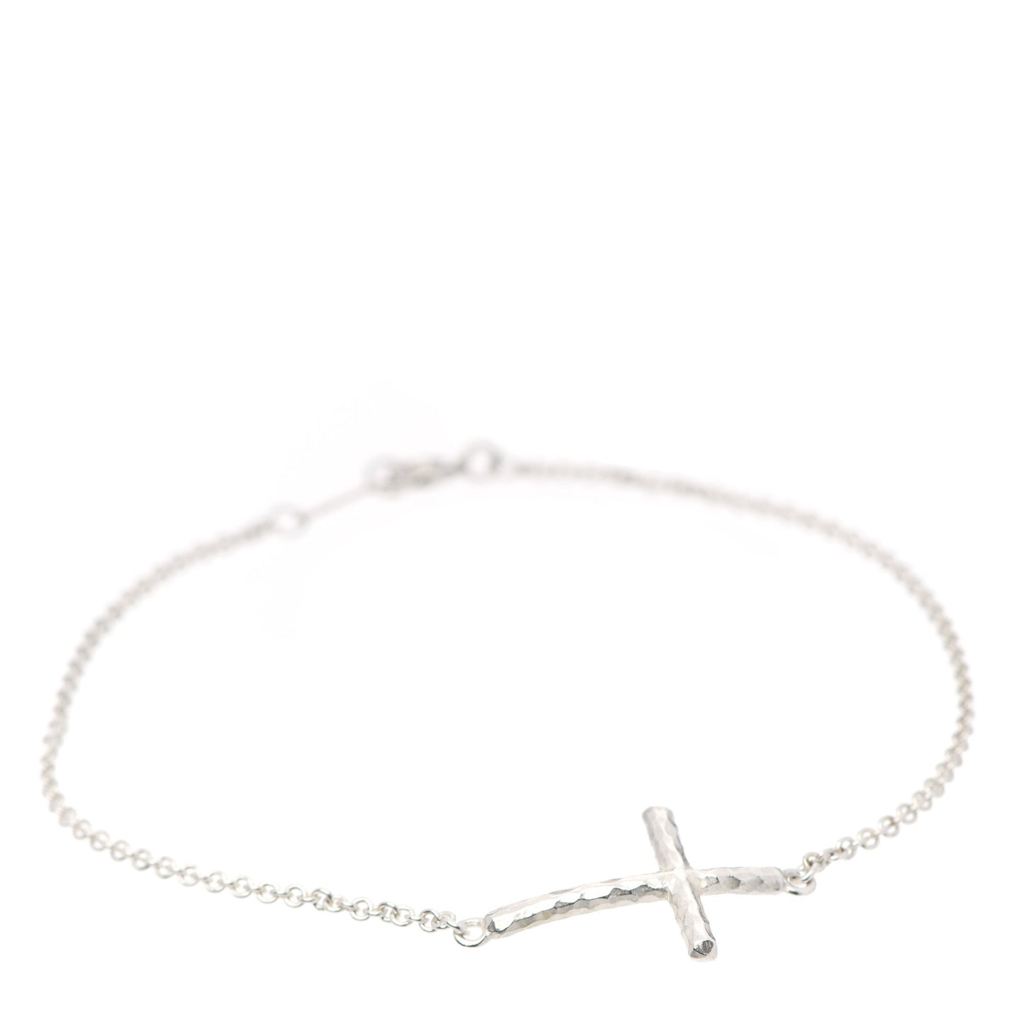 Sterling Silver Paloma Picasso Hammered Cross Bracelet