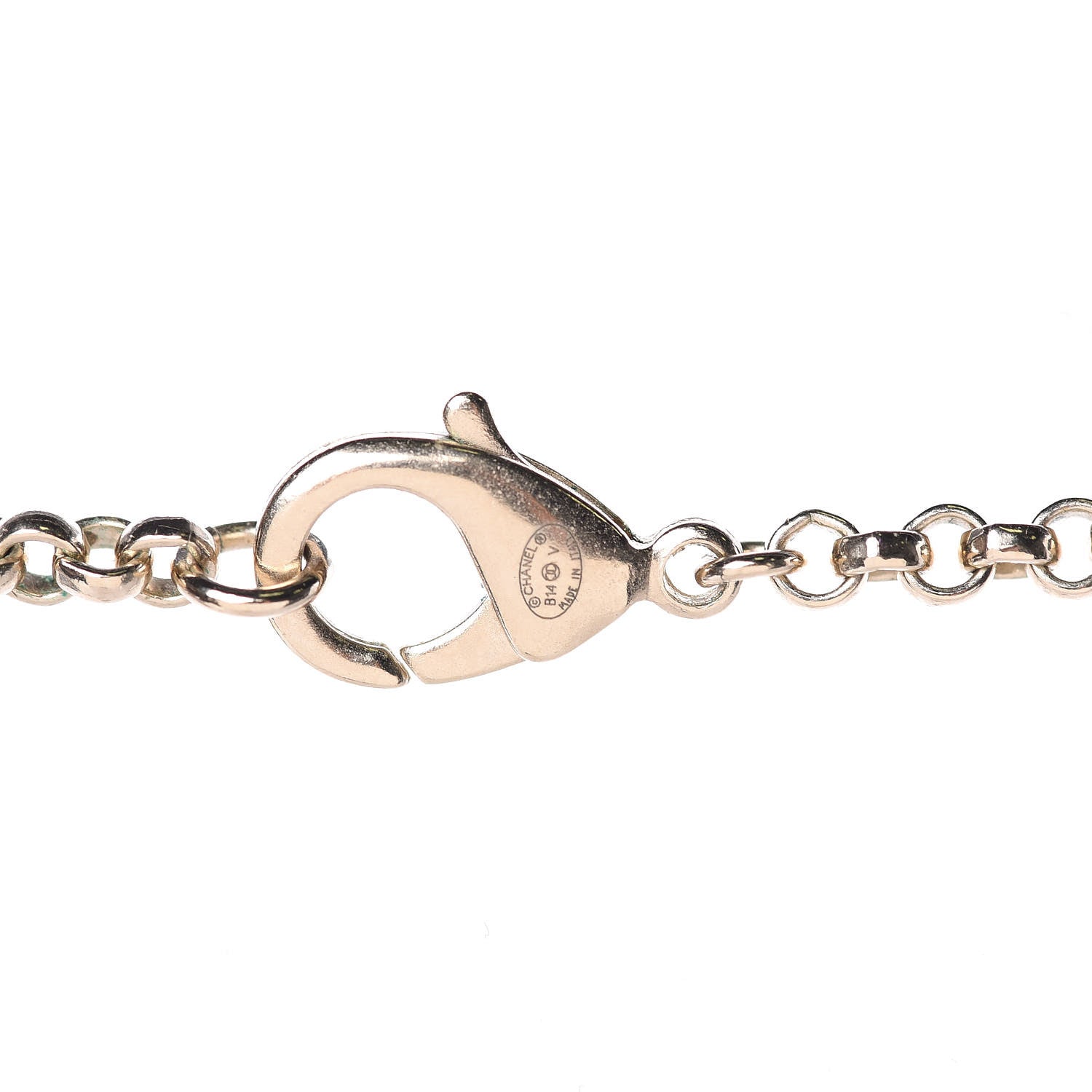 Chanel Pearl Beaded Enamel CC Coco Long Necklace Black Gold 4 of 5