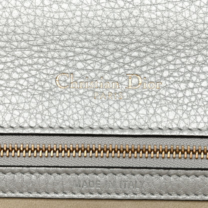 Christian Dior Metallic Grained Calfskin Medium Diorama Flap Bag Silver 6 of 11