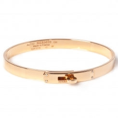Hermes 18k Rose Gold Kelly Diamond Bangle 1 of 5