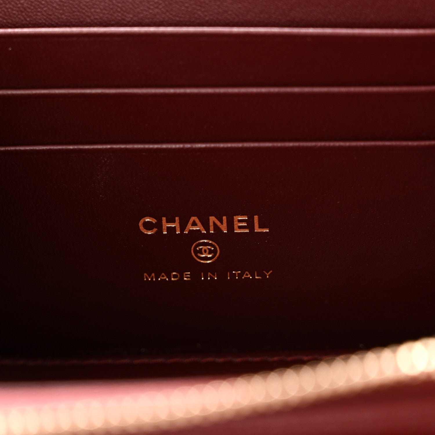 Chanel Caviar Quilted Top Handle Pocket Vanity Case Burgundy 7 of 11