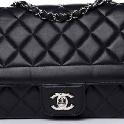 Chanel Lambskin Quilted Medium Single Flap Black 9 of 9
