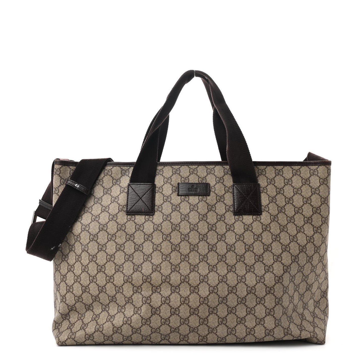 GG Plus Monogram Travel Bag Dark Brown