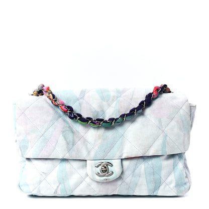 Chanel Canvas Quilted Jungle Jeans Flap White Multicolor 1 of 12
