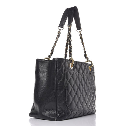 Chanel Caviar Quilted Grand Shopping Tote GST Black 3 of 16