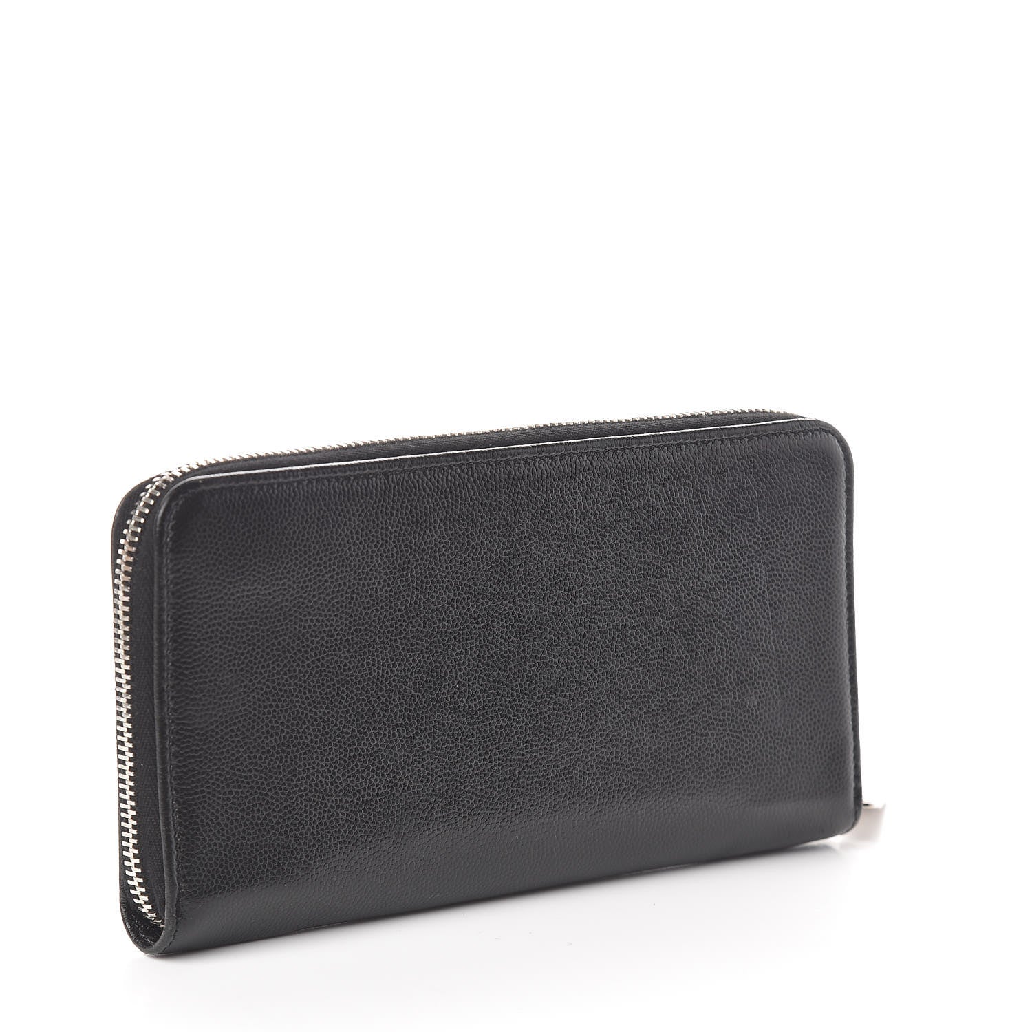 Chanel Caviar Sevruga Zip Around Wallet Black 3 of 9