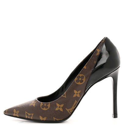 Louis Vuitton Monogram Cherie Pumps 38 Black 1 of 10
