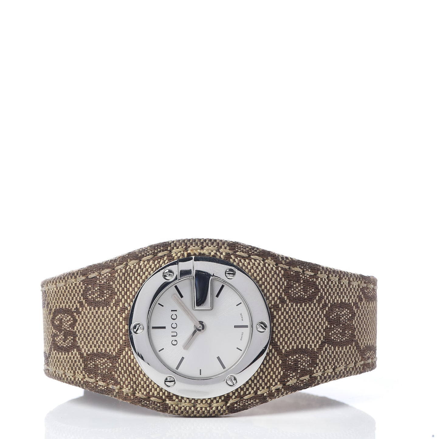 Stainless Steel Canvas 31mm 104 Monogram Quartz Watch Brown
