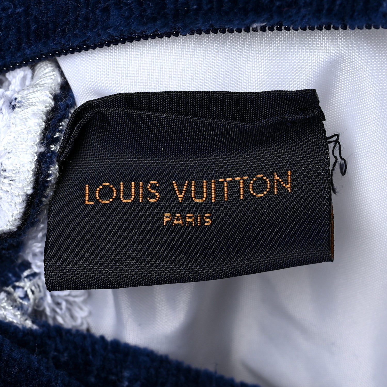 Louis Vuitton Cotton Graphical Beach Cushion Blue White 3 of 3