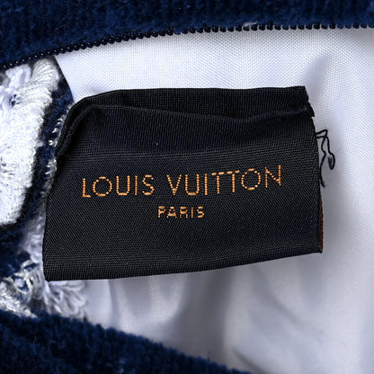 Louis Vuitton Cotton Graphical Beach Cushion Blue White 3 of 3