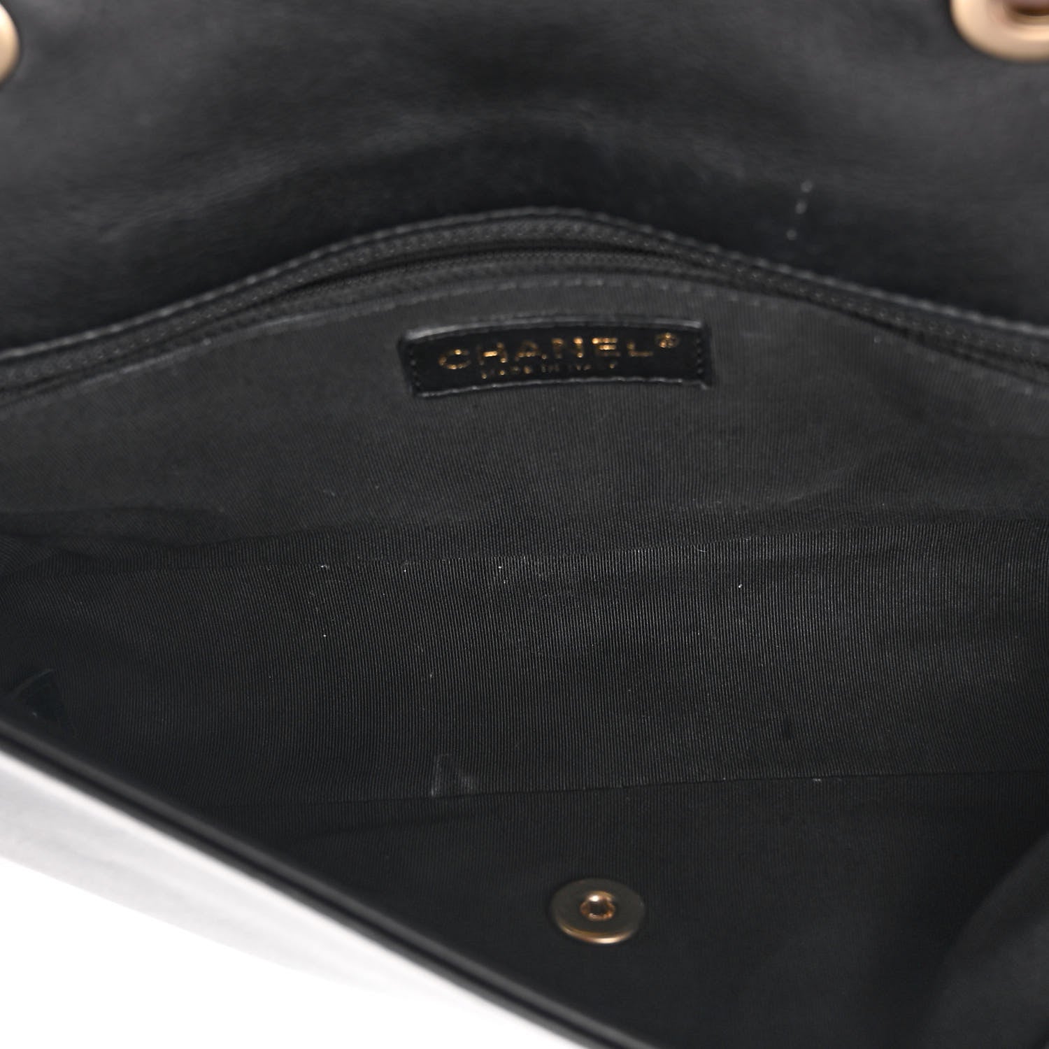 Chanel Calfskin Quilted Medium Graphic Flap Red Black 5 of 11