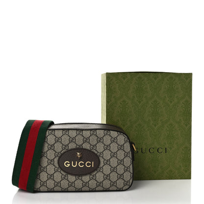Gucci GG Supreme Monogram Web Neo Vintage Shoulder Bag Beige New Acero Crop 11 of 11