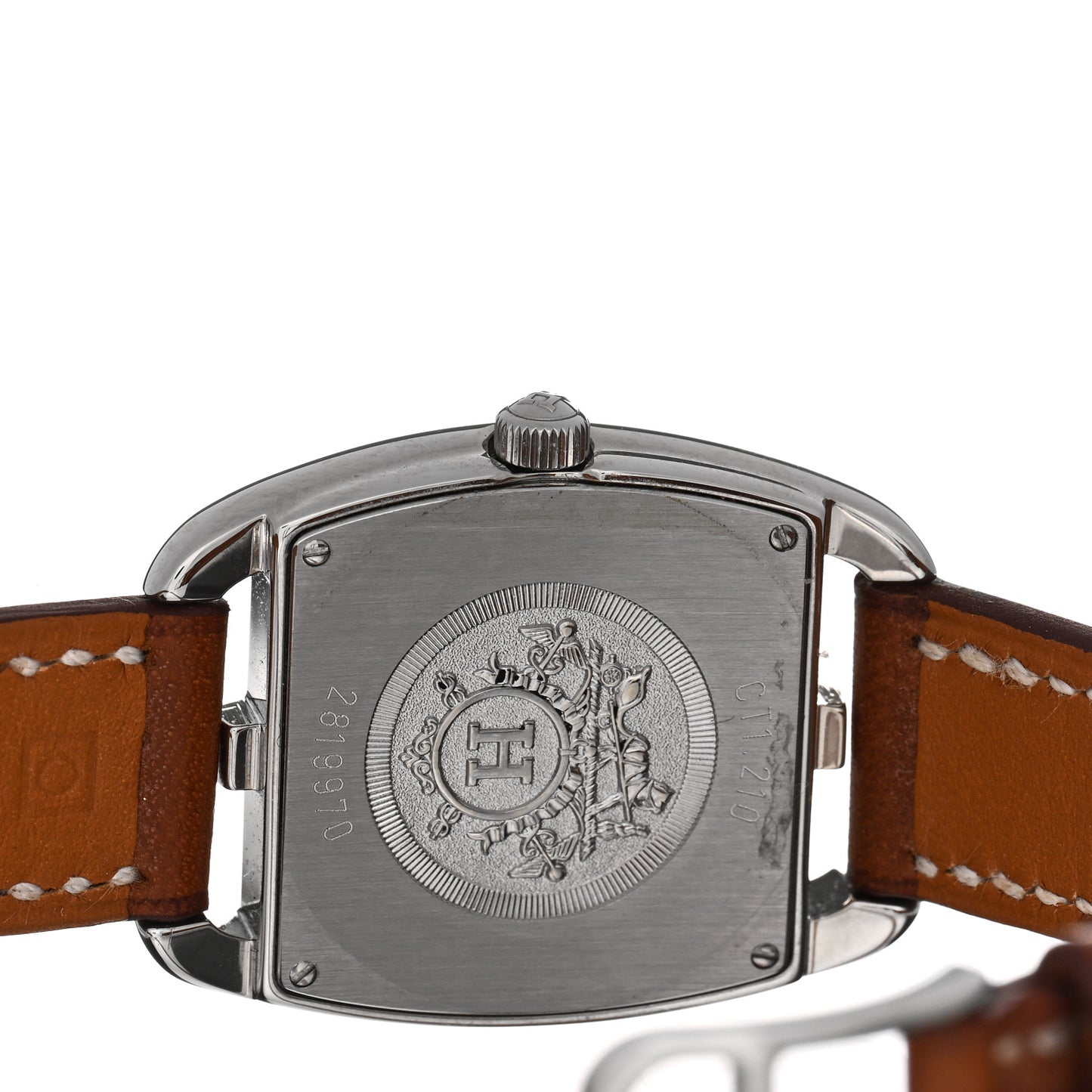 Stainless Steel Barenia 26mm Cape Cod Tonneau Double Tour Quartz Watch Fauve
