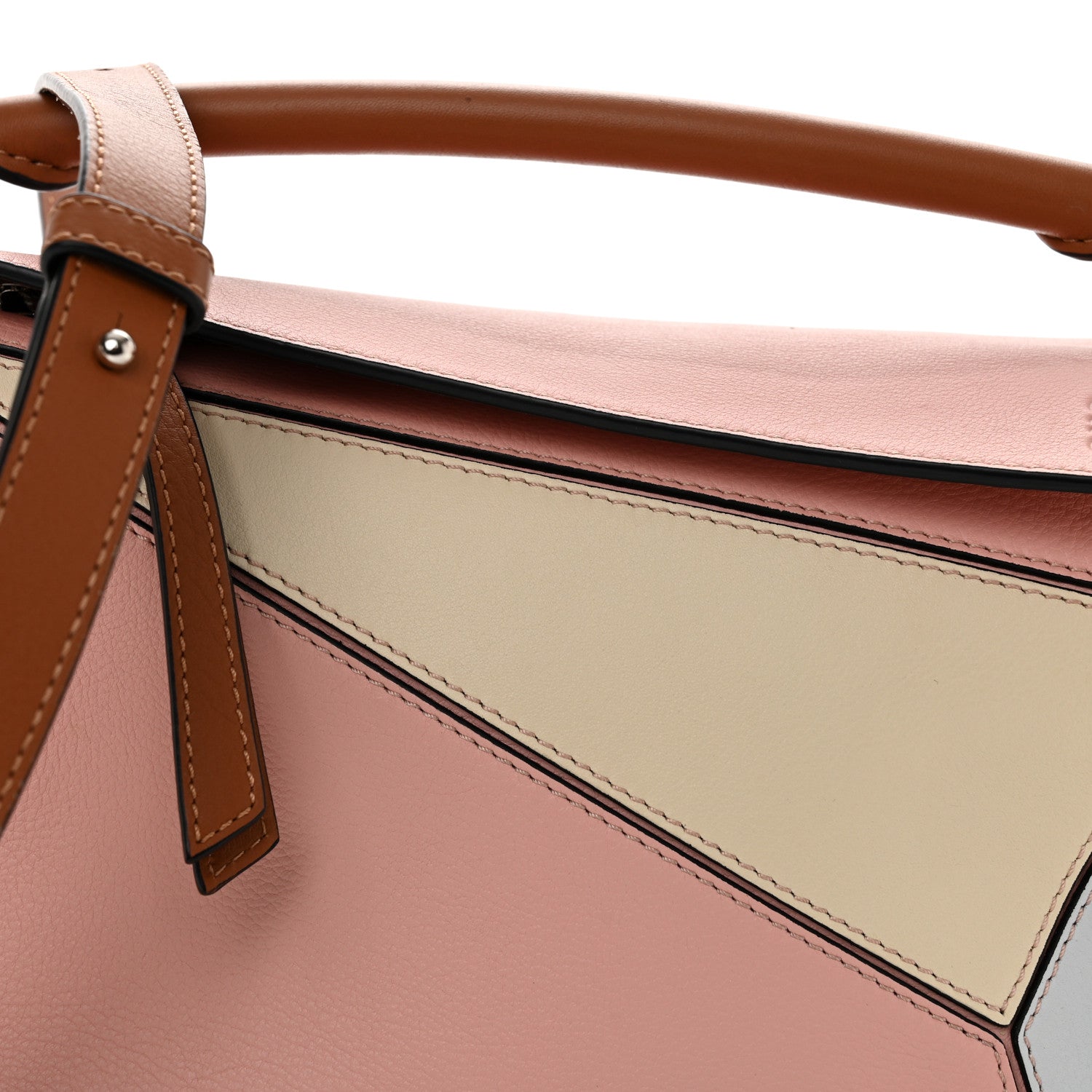 Loewe Calfskin Small Puzzle Bag Soft Pink Tan White 7 of 9