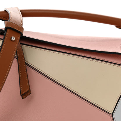 Loewe Calfskin Small Puzzle Bag Soft Pink Tan White 7 of 9