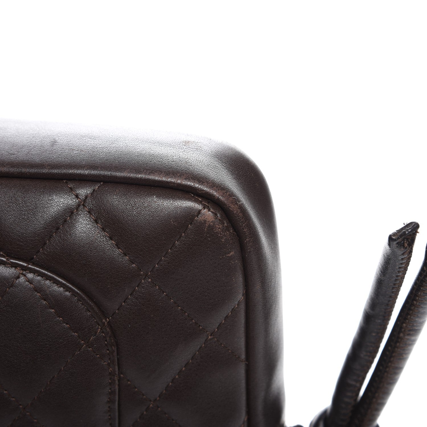 Chanel Calfskin Quilted Cambon Pochette Brown 10 of 10