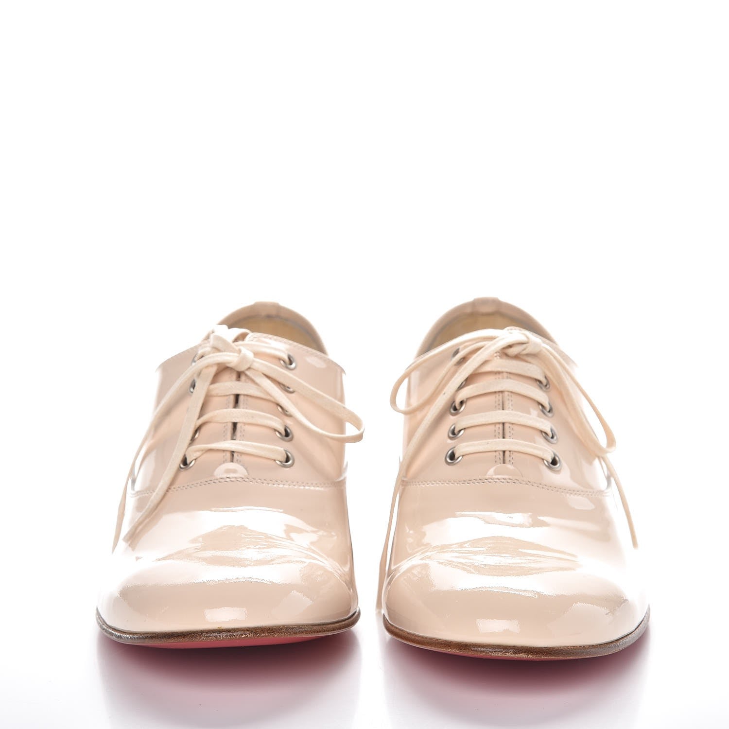 Christian Louboutin Patent Fred Oxfords 36.5 Bone 2 of 9