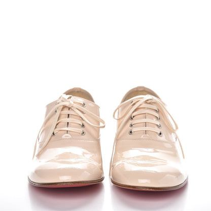 Christian Louboutin Patent Fred Oxfords 36.5 Bone 2 of 9