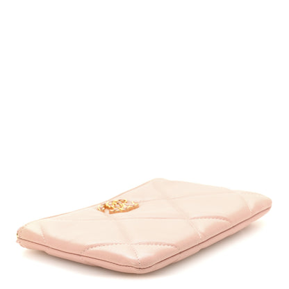 Chanel Shiny Goatskin Quilted Small Chanel 19 Pouch Pink 4 of 7