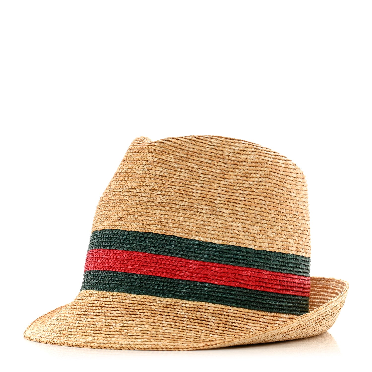 Gucci Abaca Straw Web Fedora Hat S 1 of 9