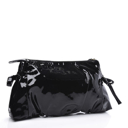 Gucci Patent Large Hysteria Clutch Black 2 of 10