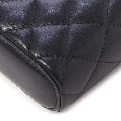 Chanel Lambskin Quilted Small Vertical Coco Beauty Vanity Case With Chain Black 5 of 10