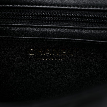 Chanel Lambskin Quilted Mini Top Handle Rectangular Flap Black 6 of 9