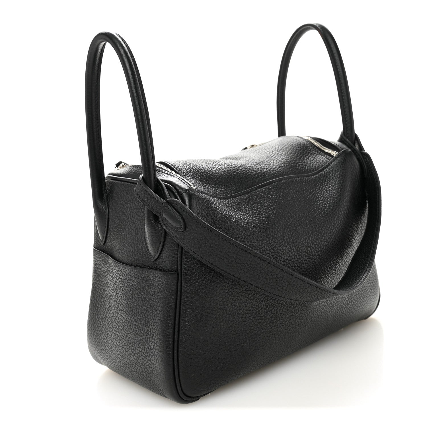 Hermes Taurillon Clemence Lindy 26 Black 3 of 10