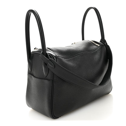 Hermes Taurillon Clemence Lindy 26 Black 3 of 10