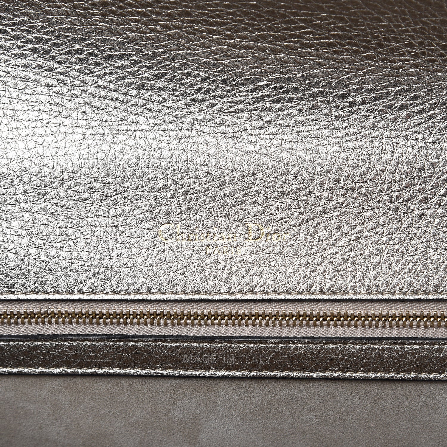 Christian Dior Metallic Grained Calfskin Medium Diorama Flap Bag Gold 6 of 9