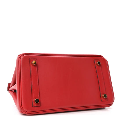 Hermes Swift Birkin 25 Rouge De Coeur 4 of 11