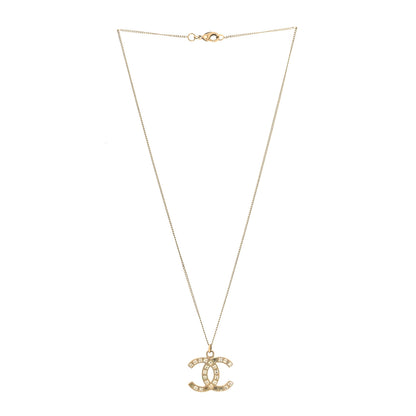 Chanel Baguette Crystal CC Necklace Light Gold 3 of 6