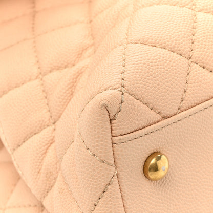 Chanel Caviar Quilted Medium Coco Handle Flap Light Beige 14 of 20